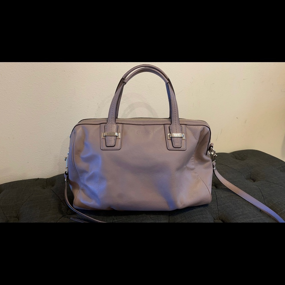 Coach duffle style purse.